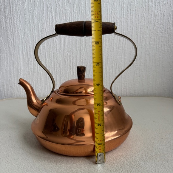 Vintage Portugal Copral Midcentury Copper Tea Kettle - Picture 5 of 13